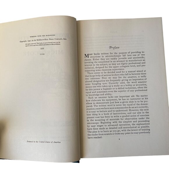 Working With The Microscope By Julian D. Corrington HC McGraw Hill 1941 - Picture 3 of 9